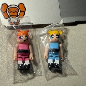 Medicom Be@rbrick Series 50 Powerpuff Girls Bearbrick Figure Set Of 2 100%